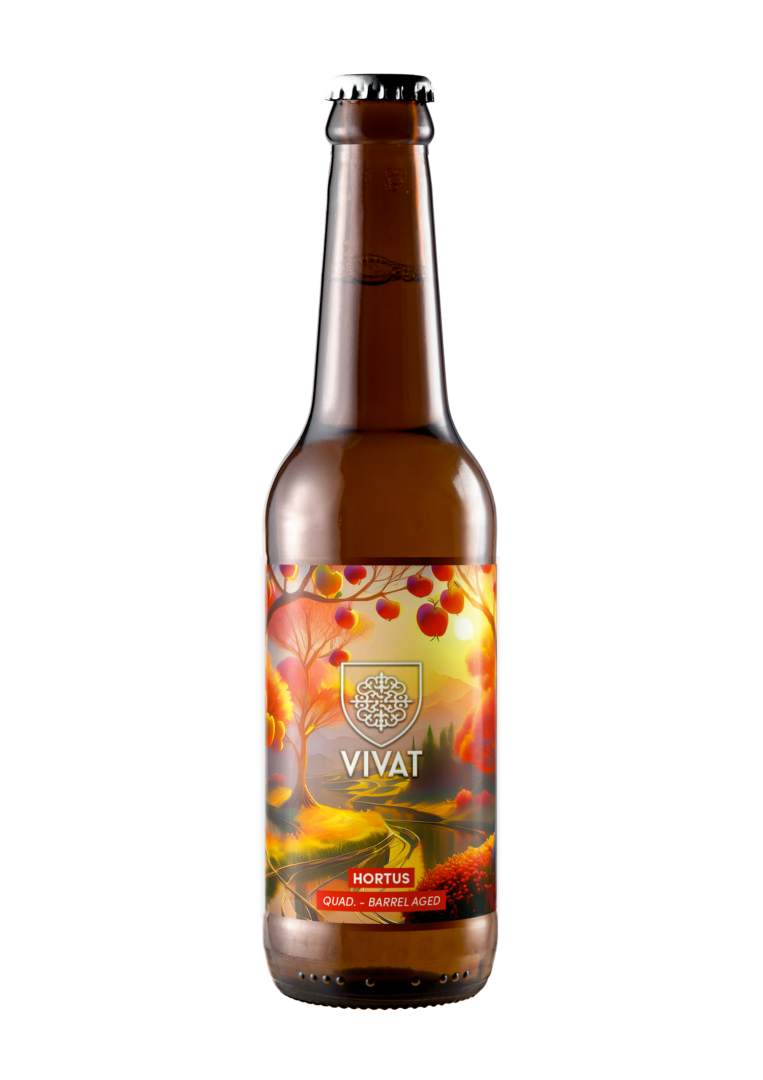 Bière Hortus Vivat, une bière quadruple qui a séjournée pas moins de 20 mois en barrique de calvados.