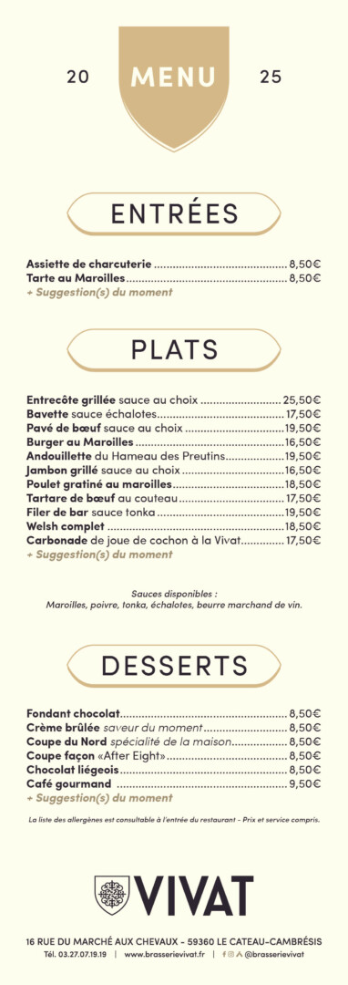 Menu du moment en image